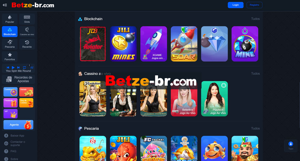 Desenvolvimento do Betze Casino